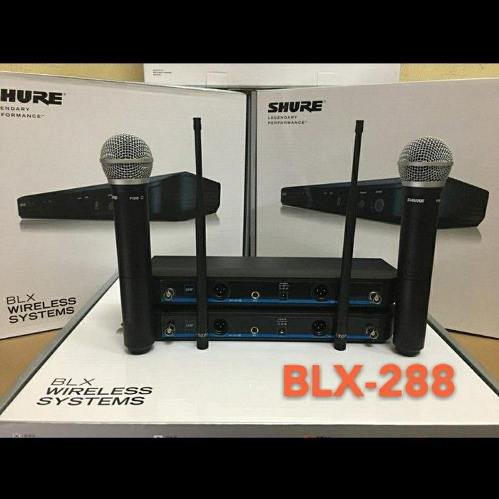 MIC WIRELESS SHURE BLX288/BLX 288 HANDHELD | Lazada Indonesia
