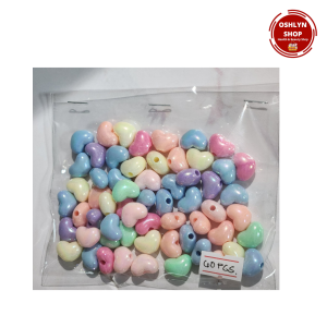 60 PCS Assorted Colors Mixed Irregular Acrylic Beads – Colorful DIY Beads for Bracelet & Jewelry Making