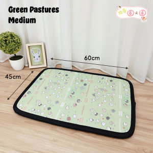 Rolling Hay Breathable Thick Resting Mat Green Pastures (Medium)