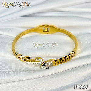 LoveMEpls กำไลข้อมือเพชร สแตนเลสแท้100% เกรดขายบนห้าง รับประกัน1ปี ไม่ลอก ไม่ดำ จัดส่งไวมาก w830