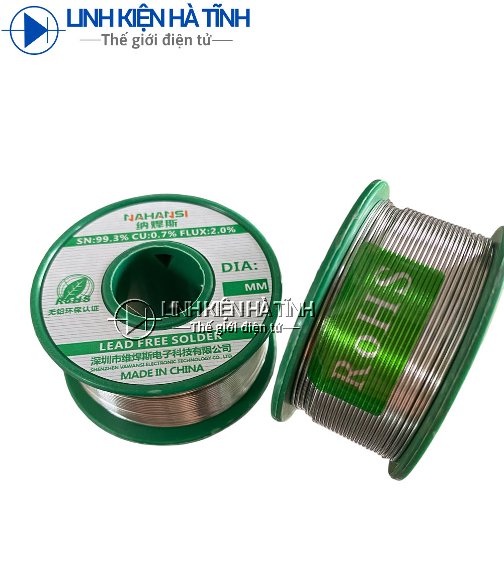 Cuộn Thiếc Hàn Không Chì Cao Cấp Hàn Linh Kiện Điện Tử 0.8MM Thiếc 99.3% Đồng 0.7% 100gr