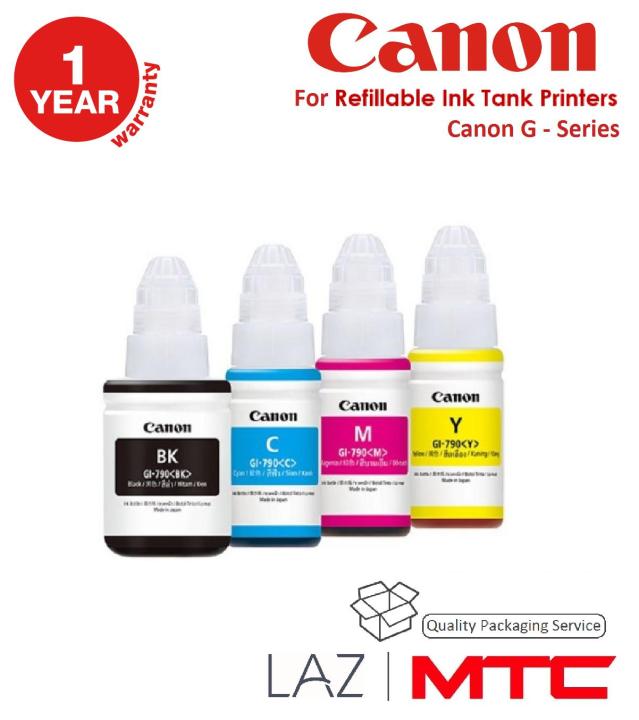 CANON GI790 ORIGINAL REFILL INK G-SERIES BCYM 70ML For G1000,G2000 ...
