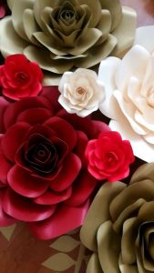 Paper Flower 12/10pcs Set of Decoration Package for Wedding/Anniversary Backdrop Decoration Flower Wall