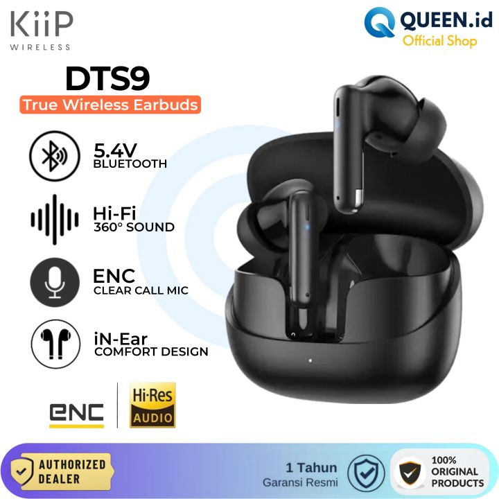 KIIP DTS9 TWS True Wireless Earbuds Headset Bluetooth HiFi ENC