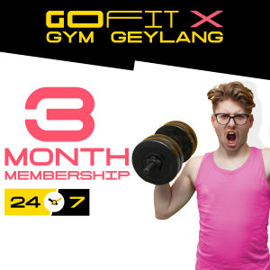 [GoFit-X Gym Geylang] 3 Months Gym Membership Fitness Center  Weight Training HIIT Cardio Best Equipment (Redeem in store)