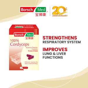 Borsch Med 100% Cordyceps Sinensis Powder Capsule 500mg x 60 capsules