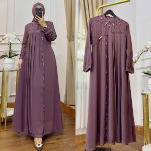 COD Hanifah Dress Dua Layar Matt Ceruty Babydoll Mix Payet Size XL Gamis Kondangan Terbaru 2023 New