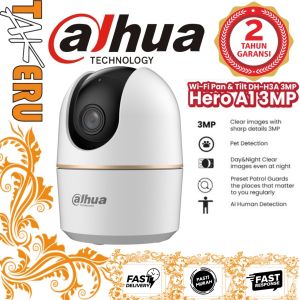 Dahua Hero A1 H3A 3MP Indoor WiFi Rotate IP Camera Wireless CCTV Garansi resmi 2 TAHUN