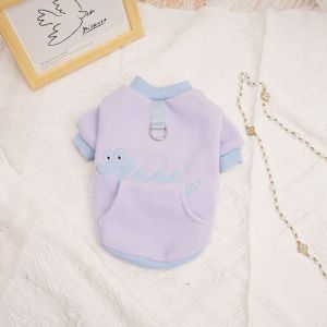 Pet Dinosaur Hoodie Dog T-shirt Cat Vest Pet Clothing Shih Tzu，Can Be Pulled