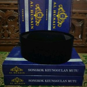 Peci songkok kopiah hitam AC bahan premium eagle GOLD super halus dan kuat songkok hitam Tinggi 7cm 8cm 9cm 10cm langsung dari produsen