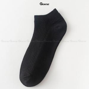 Tất cổ ngắn nam trơn màu cao cấp GOMTAT vớ cổ thấp chất liêu cotton hút ẩm thoáng khí êm chân - NT2-FIVE-2005-1DOI