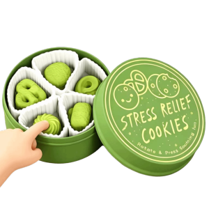HELLOBBY Key Cap Clicker Simulation Steamed Buns Set Finger Button Fingertip Pressure Dumplings Keyboard Clicker Toy Simulated 360° Rotation Sensory Clicker Toys Adults Kids