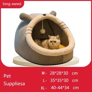 chuồng mèo chỗ ngủ cho mèo nhà cho mèo Giường mèo ấm áp mềm mại và thoải mái cho mọi mùa ổ đệm cho mèo ổ ngủ thú cưng 3 kiểu M/L/XL giường mèo lớn