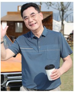 Áo Thun Nam Trung Niên Hàng Quảng Châu sợi bông Cao Cấp có túi tặng Bố mẫu mới 2023