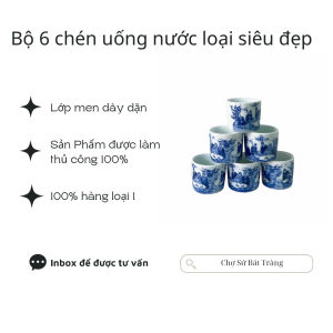 Combo 06 chén xanh uống nước loại đẹp