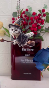 Automotive Charm Decoration Rearview Hanging Ornament 2D Halloween Flying Pendant Decoration Gift for Friend