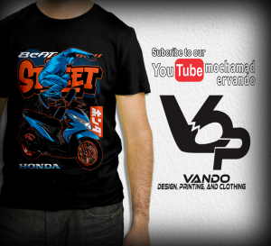 KAOS MOTOR HONDA BEAT STREET SKA - KAOS DISTRO PRIA WANITA - KAOS PENDEK KATUN MURAH - KAOS CUSTOM