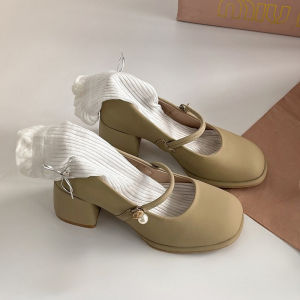 Thick Heel Women Mary Jane Shoes Fashion Shallow Square Toe Slip On Shoes Ladies Outdoor Party Dress Pumps2026