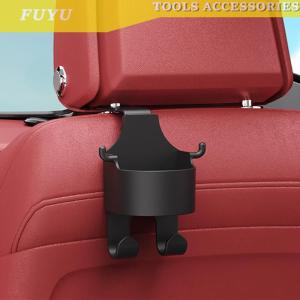 FUYU🔥🔥🔥 ที่แขวนพนักพิงศีรษะที่แขวนเก็บของอเนกประสงค์พร้อมที่วางแก้วสำหรับกระเป๋าถือเหมาะสำหรับอุปกรณ์ตกแต่งรถยนต์ยานพาหนะสากล