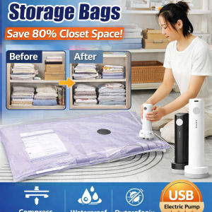 Vacuum Compression Bag Travel Vacuum Compression Bag Vacuum Compression Bag with Handheld Pump Luggage Vacuum Compression Bag 真空压缩袋套装 USB电动泵