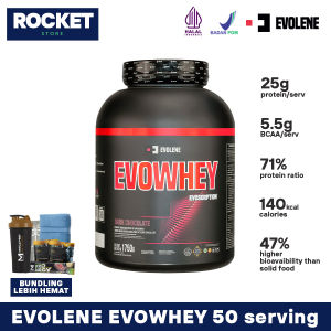EVOLENE Evowhey 1550 gr 50 serving with Evosorption Enzyme - Whey Protein Blend dengan Enzim