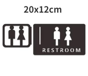 Toilet Signs Shopping Mall Office Buildings Door Plates Reminder Indicator Plaque Orientation Sign Wc Signage 3D Side Mount Toilet Sign