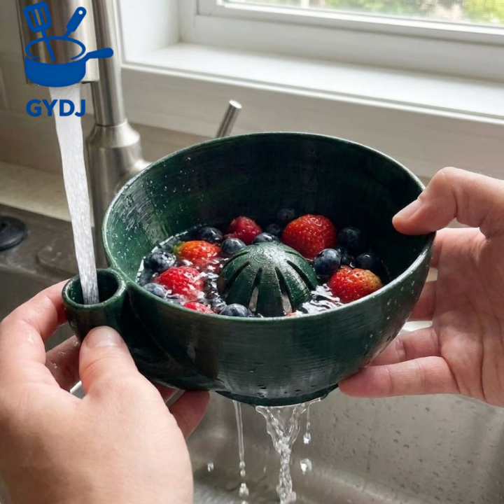GYDJ MALL Quick Drain Automatic Fruit Washing Bowl 3D Printed Large ...