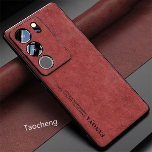 Phone case For vivo V27 V27E V29 V29E V40 Lite Pro Y100 Y200 Y19s 5G 2023 soft Leather Phone Casing Silicone Protective Back Cover
