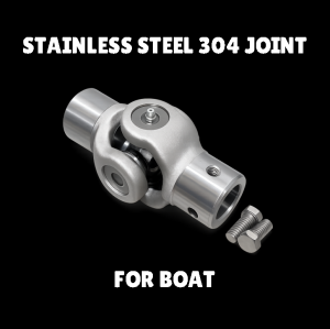 STAINLESS 304 HEAVY DUTY UNIVERSAL JOINT CROSS JOINT BALL JOINT YOKE FLANGE - Durable Corrosion Resistant Precision Engineered Secure Fit Marine Grade.