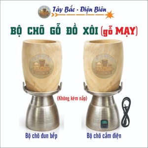 Bộ Chõ Đồ Xôi/Hấp Xôi Bằng GỖ Mạy - Dùng Điện & Đun Bếp Gas/Củi - Nhiều Size