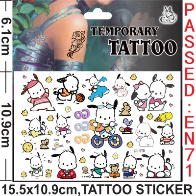 [SG] Sanrio Kuromi My Melody Hello Kitty Tattoo Waterproof Cartoon Stickers Temporary Tattoo Facial Stickers for Kids Children Goodie Bag Birthday Party Gift