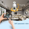 V380 pro 4MP HD Bulb CCTV Camera Connect Cellphone with Voice and Speaker Indoor CCTV Camera no need Internet IP Security Cameras. 