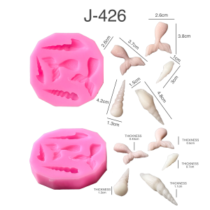 แม่พิมพ์ เปลือกหอย หอยแครง ปลาดาว เหมือนจริงคมชัดทุกแบบ J-426