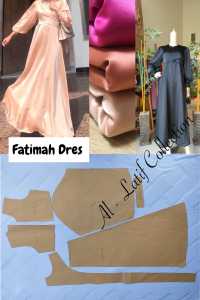 pola instan / pola jiplak Fatimah Dress