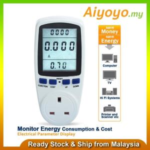 UK Plug Energy Power Meter Socket Watt Volt Voltage Electricity Monitor Analyzer Digital Measuring Outlet Kwh