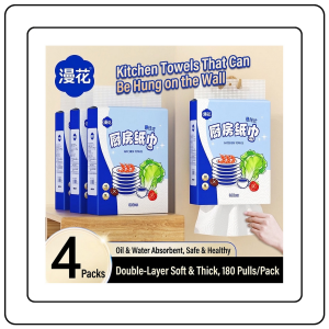 【JJ HOME】【180pulls / 360 Sheets Pack】【4 packs / Box】ManHua Hanging Kitchen Towel / Tissue Paper