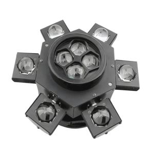 JC 150W Beam Light Moving Head RGB 6 Arm 2 in 1 Beam+Laser Light with DMX Interface for Wedding/Stage/Party/Bar/Disco Show