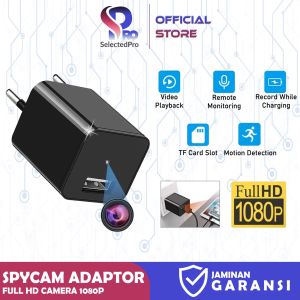 Selectedpro Spycam USB Charger Kamera Pengintai Mini Non WiFi ADAPCAM Rekam Otomatis Mudah Digunakan