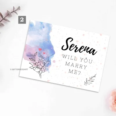 Custom Personalise Proposal | Engagement | Will You Marry Me | Card