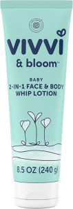 Sữa dưỡng thể cho bé Vivvi & Bloom Gentle 2 trong 1 cho mặt và toàn thân dành cho da bé nhạy cảm và mỏng manh sữa dưỡng thể không gây dị ứng với mùi hương tự nhiên 8.5 oz (gói 1)