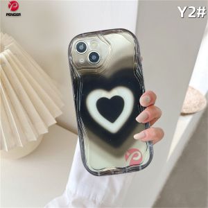 (Lokal Ready) PENGER Casing hp Vivo Y36 Y27 Y16 Y12s Y20 Y02A Y02T Y35 Y11 Y17 Y21 Y15 Y12 Y30i Y22 Y15s Y20s Y22s Y21A Y12i Y21s Y15A Y33s Y51 Y91C Y91 Pasangan Gradien Hitam Cinta Hati Kupu-Kupu Retro Soft Case