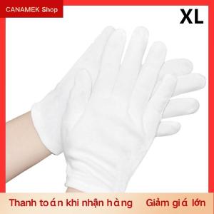 CS 1 cặp mới đầy đủ ngón tay người đàn ông phụ nữ Nghi Thức trắng bông găng tay người phục vụ Trình điều khiển đồ trang sức công nhân găng tay hấp thụ mồ hôi găng tay