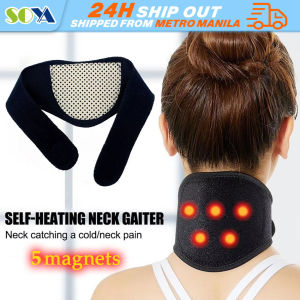 Magnetic Tourmaline Stones Self Heating Therapy Neck Belt Protect Sore Cervical Vertebra Spinal Support Pad Self-heating Tourmaline Neck Magnetic Therapy Support Belt Black Protect Band Neck Support Massage Health Care