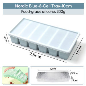 TOAO Ice Molder Silicone Food Grade Ice Molder with Cover Reusable Ice Cube Tray for Freezer