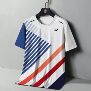 Yonex เสื้อยืดผู้ชายแห้งเร็วระบายอากาศได้ดีเสื้อยืดกีฬาเสื้อยืดรูปแบดมินตันฤดูร้อน