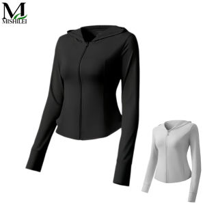 Sun Protection Jacket Ice Silk Fabric Breathable Lightweight Zip Up Quick Dry Outdoor Running Hiking