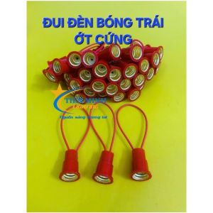 Combo 2 bóng đèn ớt lửa 3w E12 nhiều màu vỏ thủy tinh dùng trang trí bàn thờ cúng gia tiên