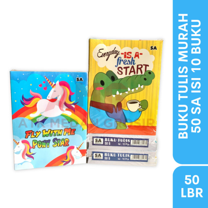 BUKU TULIS 50 LEMBAR 10 BUKU | Lazada Indonesia
