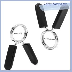 Ditur 25 28 30mm Barbell Clamp Spring Collar Clips Gym Weight Dumbbell Lock Standard Lifting Kit Barbell Lock