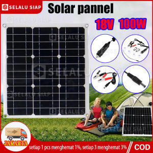 (dalam stok dikirim dari jakarta) 60W Solar Panel / Solar Cell /Dual 12v/5v USB Panel Surya 60wp Monocrystalline (Dengan pengontrol surya 10A）